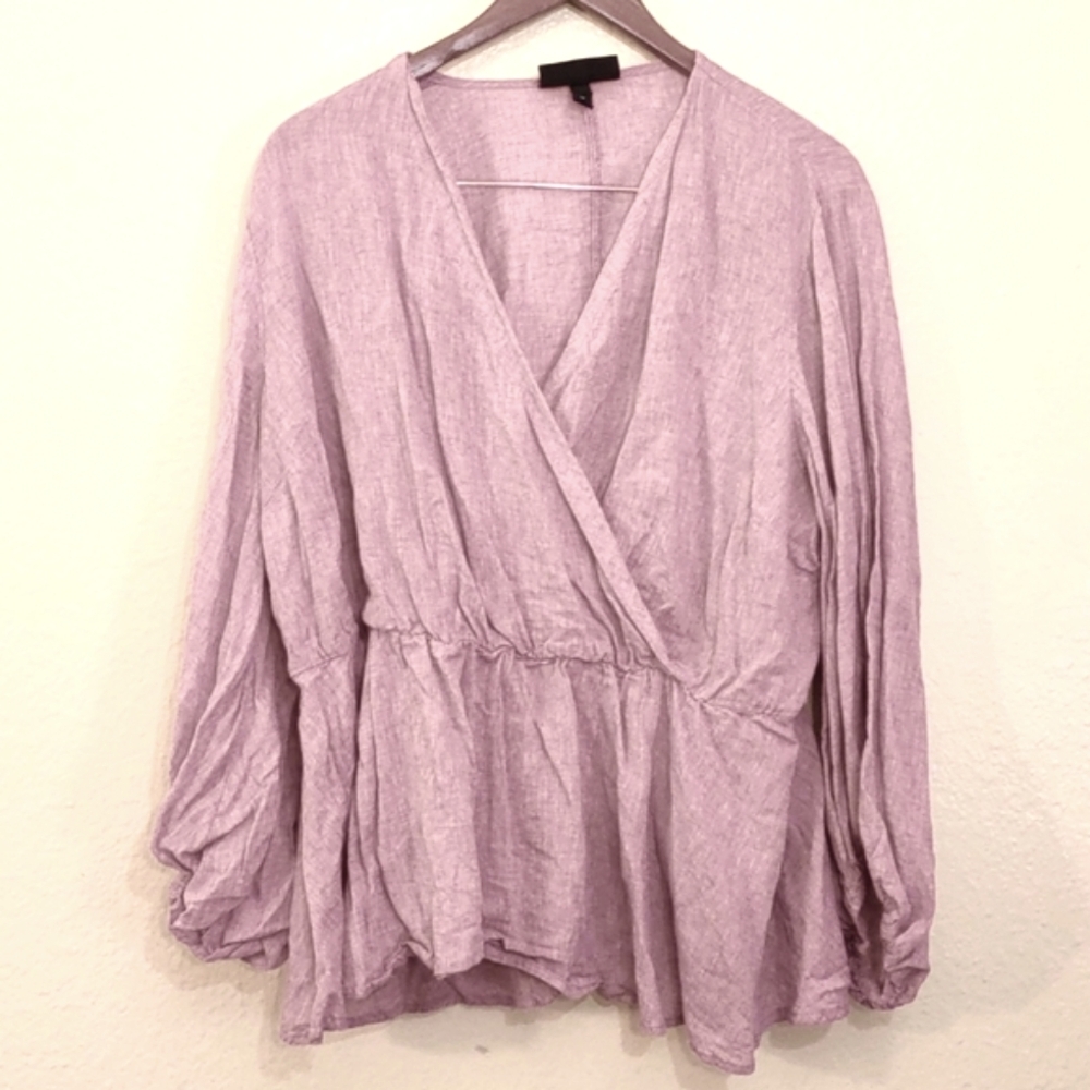 SLIGHTLY USED LANE BRYANT SIZE 18 COLOR PURPLE SINCHED SLEEVE CUFF